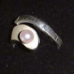 rimfrost ring med pärla rimfrost